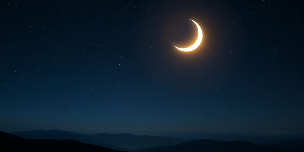 Silhouette of hills under a starry night sky.