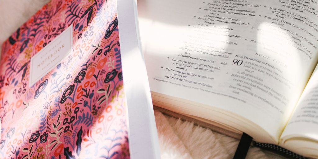 opened white book